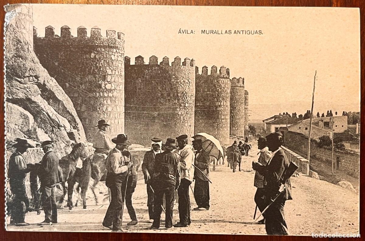 Postales: AVILA, MURALLAS ANTIGUAS, FOTOTIPIA HAUSER Y MENET, SIN CIRCULAR Y SIN DIVIDIR