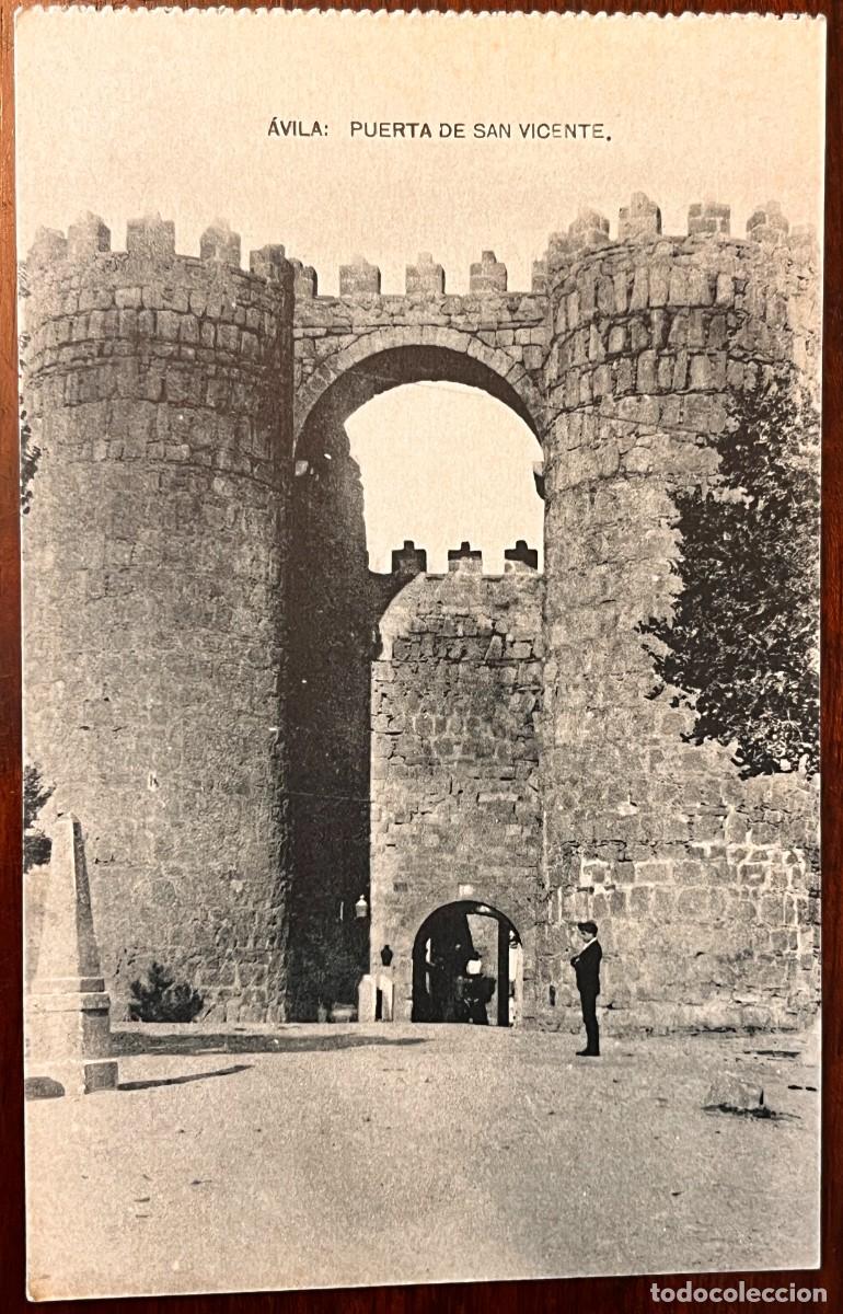 Postales: AVILA, PUERTA DE SAN VICENTE, FOTOTIPIA HAUSER Y MENET, SIN CIRCULAR Y SIN DIVIDIR