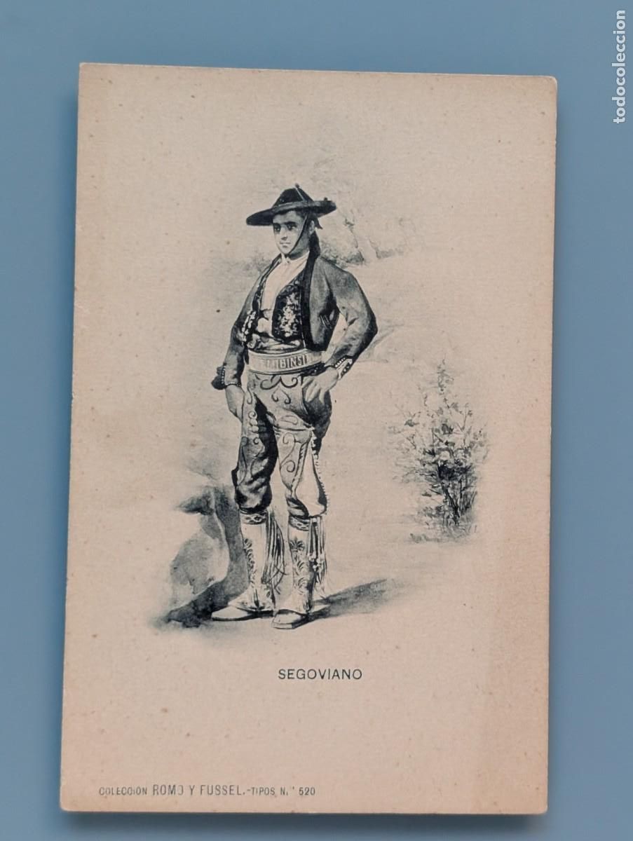 Postales: DIFICIL POSTAL N&deg; 520 SEGOVIANO TIPOS ED ROMO Y FUSSEL SEGOVIA CASTILLA PERFECTA CONS