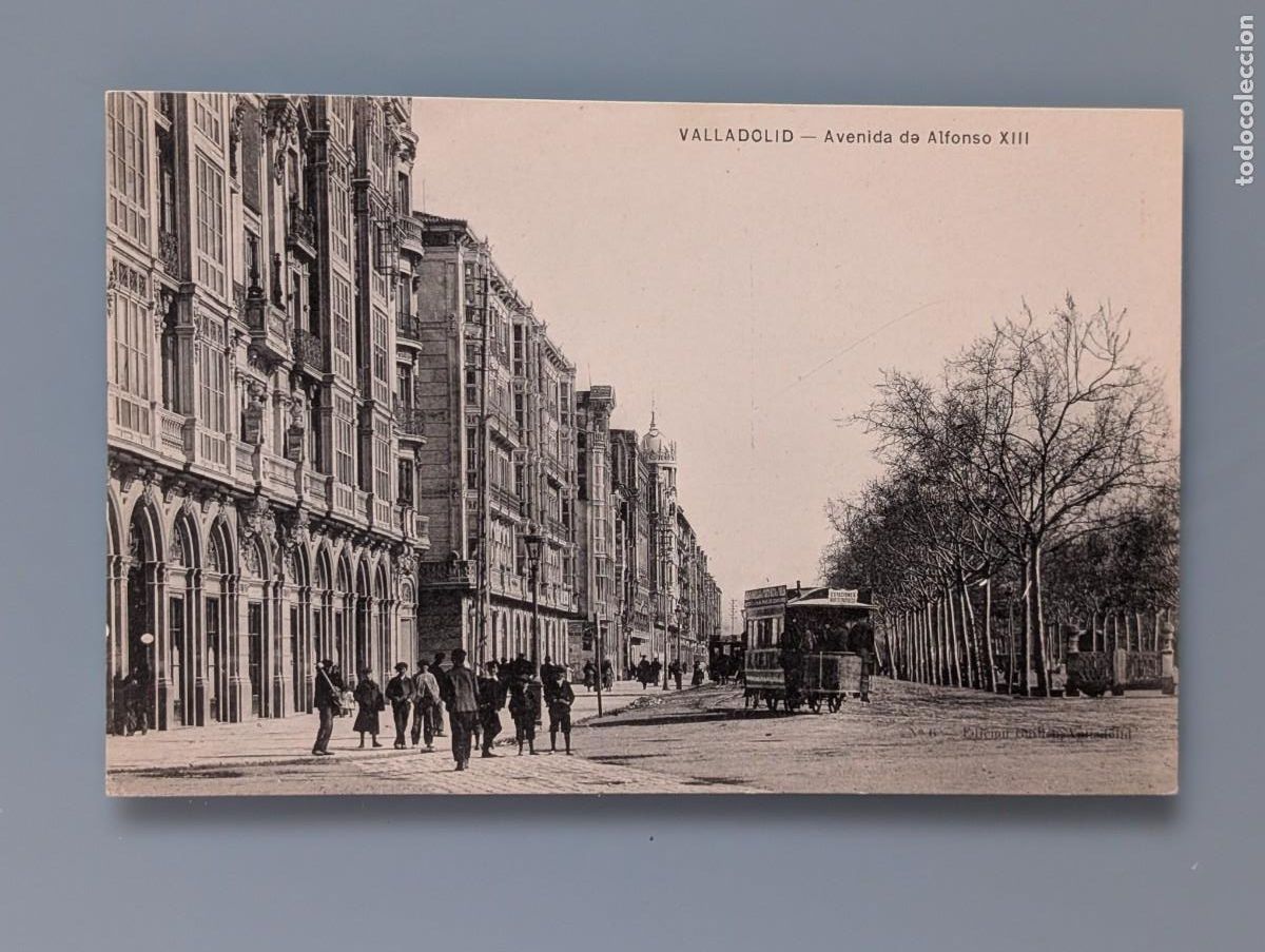 Postales: DIF&Iacute;CIL POSTAL VALLADOLID AVENIDA ALFONSO XIII EDIC GUILL&Eacute;N CASTILLA TRANVIA PERFECTA CONS