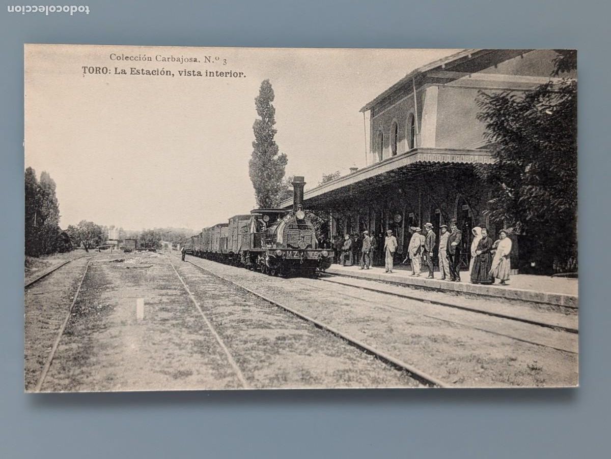 Postales: DIF&Iacute;CIL POSTAL ZAMORA TORO N&ordm; 3 ESTACION DE TREN VISTA INTERIOR ED HAUSER Y MENET CASTILLA PERFECTA