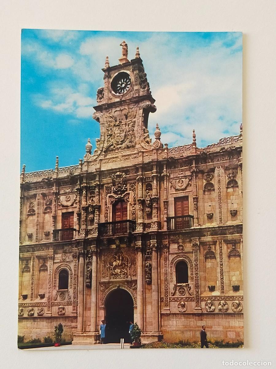 Postales: Postal LEON: Hostal San Marcos. Puerta principal - Hijos de F. Alonso.
