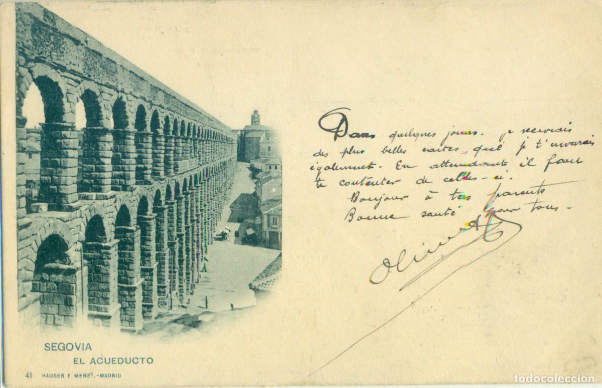 Postales: SEGOVIA. EL ACUEDUCTO. HAUSER Y MENET. CIRCULADA EN 1902.
