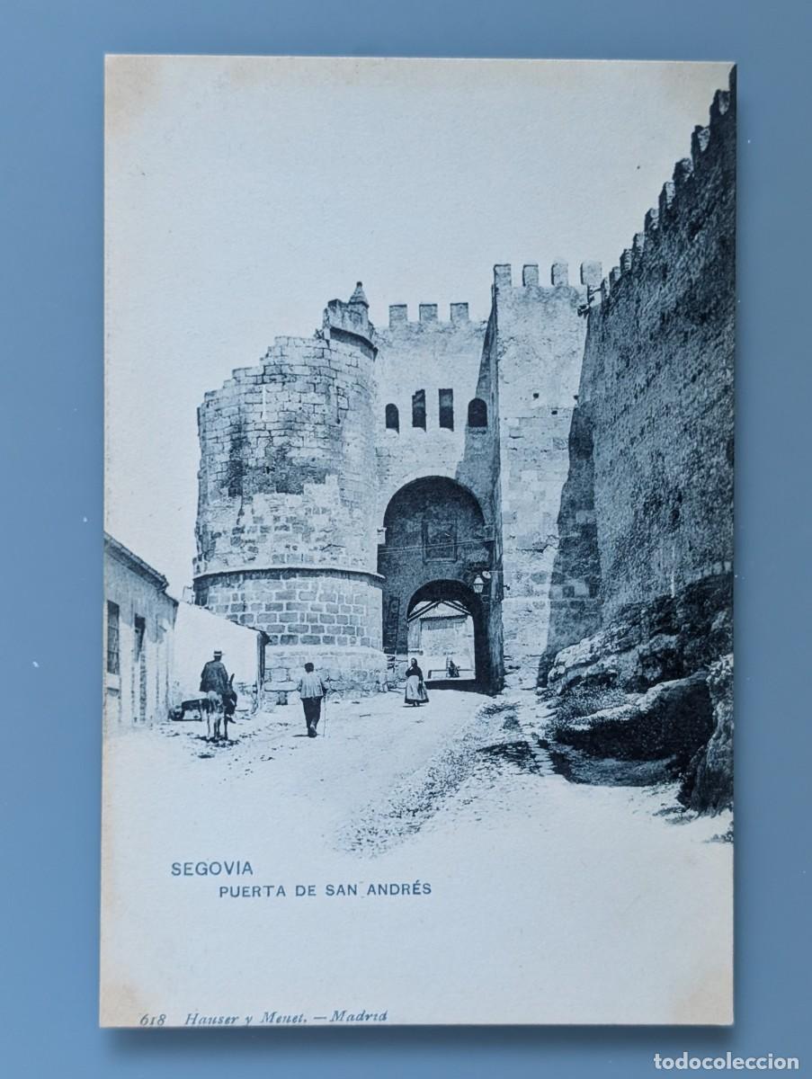 Postales: DIFICIL POSTAL N&deg; 618 SEGOVIA PUERTA DE SAN ANDRES ED HAUSER Y MENET SIN DIV CASTILLA PERFECTA CONS