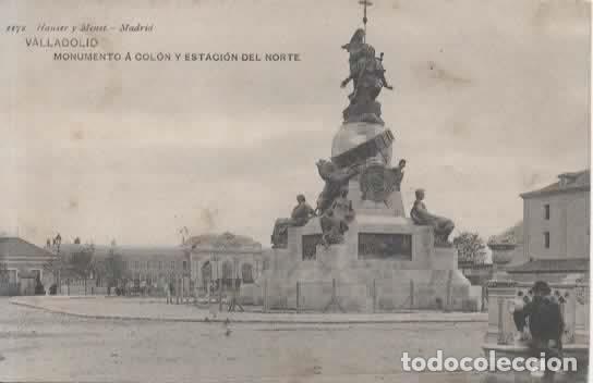 Postales: VALLADOLID ESCRITA MONUMENTO A COLON