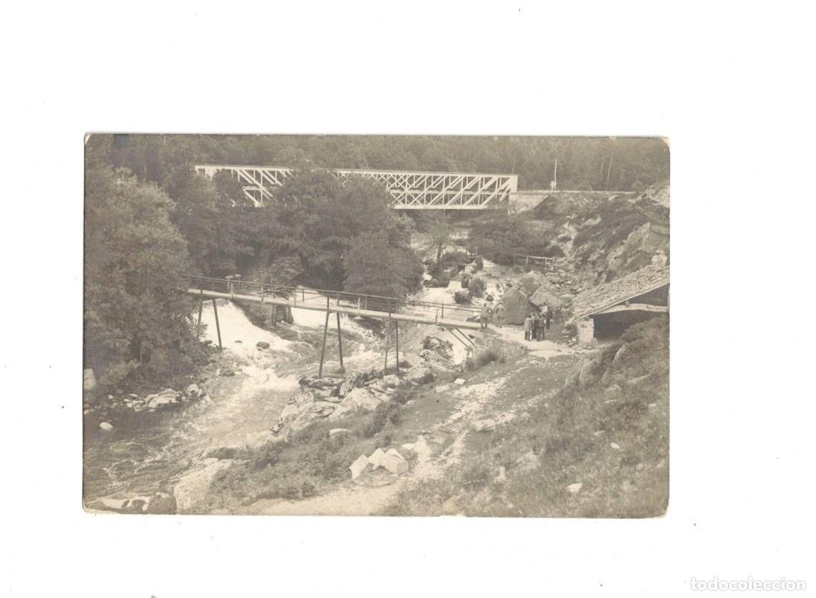 Postales: LA ROBLA. LE&Oacute;N. PUENTE DEL FERROCARRIL SOBRE EL EBRO