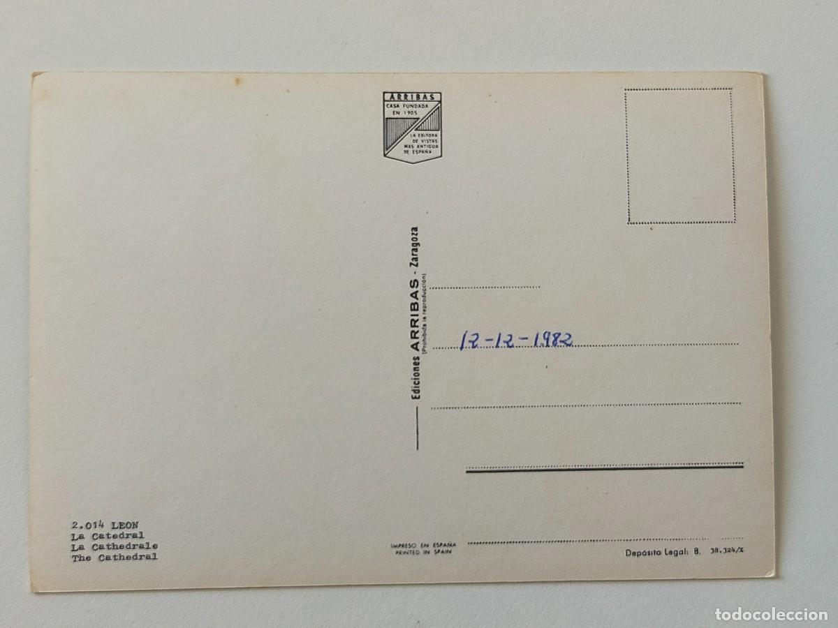 Postales: Postal LEON: La Catedral - Edic Arribas. - Foto 2