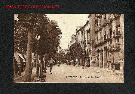 Postales: Postal de GIRONA: Rambla de la Llibertad (Postals Fergui, num. 5) - Foto 1