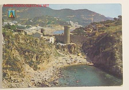 Postales: 5218 - TOSSA DE MAR - GERONA - CALA EL CODOLAR Y CASTILLO . Circulada . - Foto 1