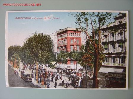 Postales: BARCELONA RAMBLA DE LAS FLORES - Foto 1