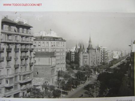 Postales: BARCELONA AVDA. DEL GENERALISIMO. DETALLE - Foto 1