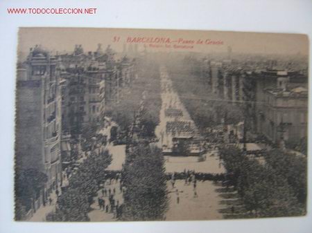 Postales: BARCELONA PASEO DE GRACIA - Foto 1