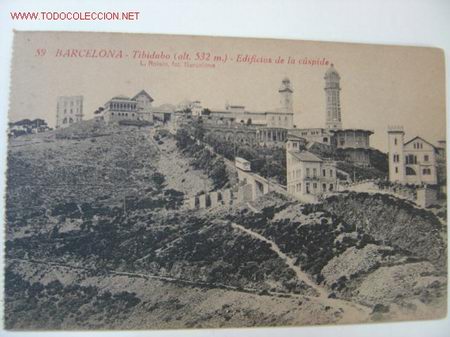 Postales: BARCELONA TIBIDABO. EDIFICIOS DE LA CUSPIDE - Foto 1