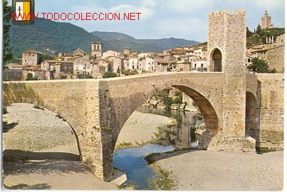 Postales: Postal BESAL&Uacute; - COMPTAL VILA (Circulada) - Foto 1