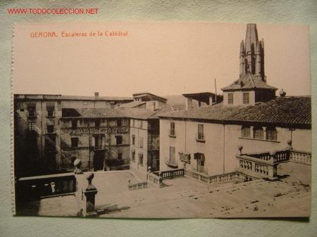 Postales: GERONA ESCALERAS DE LA CATEDRAL - Foto 1