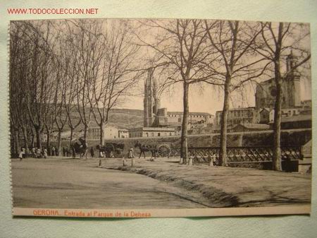 Postales: GERONA ENTRADA AL PARQUE DE LA DEHESA - Foto 1