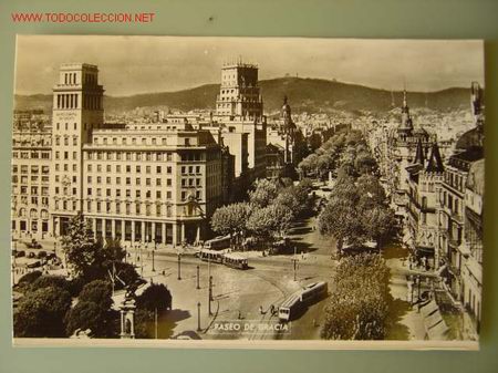 Postales: BARCELONA PASEO DE GRACIA - Foto 1