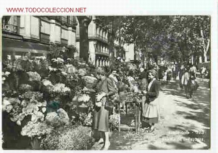 Postales: BARCELONA - RAMBLA DE LAS FLORES - Foto 1