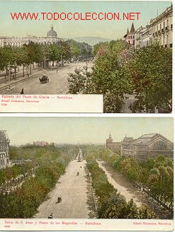 Postales: DOS POSTALES ANTIGUAS DE BARCELONA - Foto 1
