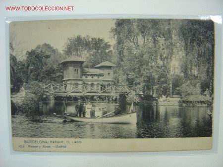Postales: BARCELONA Parque. El Lago - Foto 1