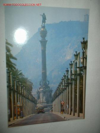 Postales: POSTAL DEL PASEO DE COLON DE BARCELONA. - Foto 1