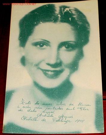 Postais: ANTIGUA POSTAL CON LA FOTO DE LA PUBILLA DE CATALU&Ntilde;A 1955, A LA VUELTA LLEVA PUBLICIDAD DE FLOR DE J