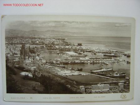 Postales: BARCELONA Vista del Puerto - Foto 1