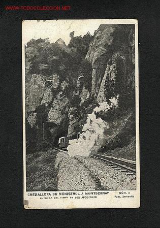 Postales: Postal de MONTSERRAT,amb tren cremallera