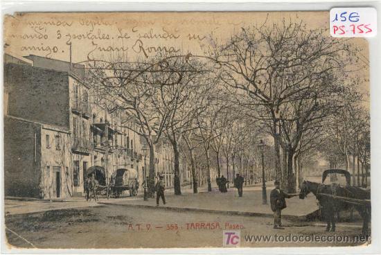 Postales: (PS-755) POSTAL TARRASA -PASEO - Foto 1