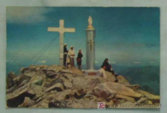 Postales: TARJETA POSTAL PIRINEOS CENTRALES. Pico del Aneto. Cruz y Virgen del Pilar. Serie II, n&ordm; 1801