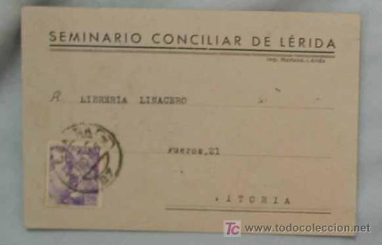 Postales: TARJETA POSTAL SEMINARIO CONCILIAR DE L&Eacute;RIDA