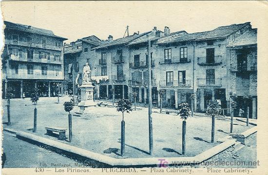 Postales: GIRONA. PUIGCERD&Aacute;. PLAZA CABRINETY. - Foto 1