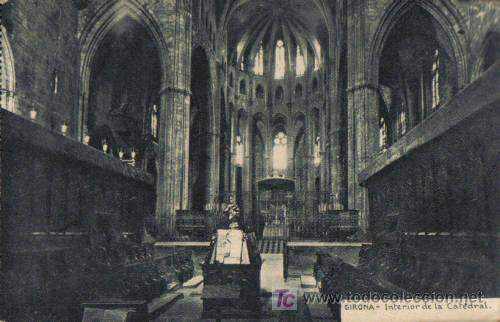 Postales: TARJETA POSTAL DE GIRONA. INTERIOR DE LA CATEDRAL. - Foto 1