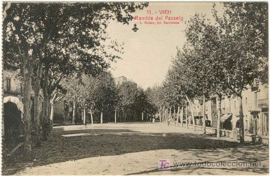 Postales: (PS-784) POSTAL DE VICH - Rambla del Passeig. - Foto 1