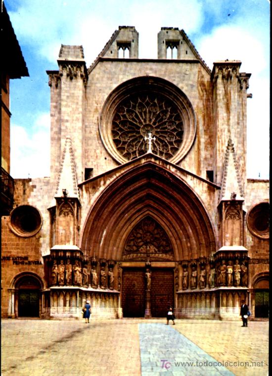Postales: TARRAGONA : Fachada de la catedral - Foto 1