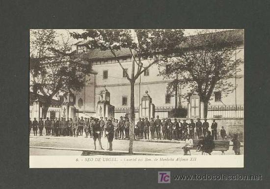 Postales: Postal de LA SEU D' URGELL (Lleida): Caserna militar del B.de Monta&ntilde;a (Ed.Maravilla num.6) (animada)