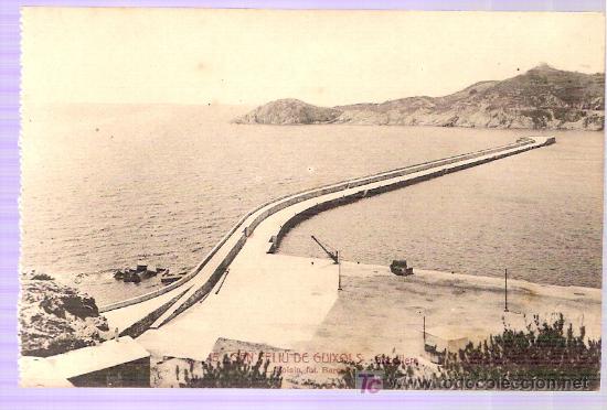 Cartoline: TARJETA POSTAL DE SAN FELIU DE GUIXOLS. N&ordm; 15. ESCOLLERA. L. ROISIN, FOT. ED. ARTURO VICENS.