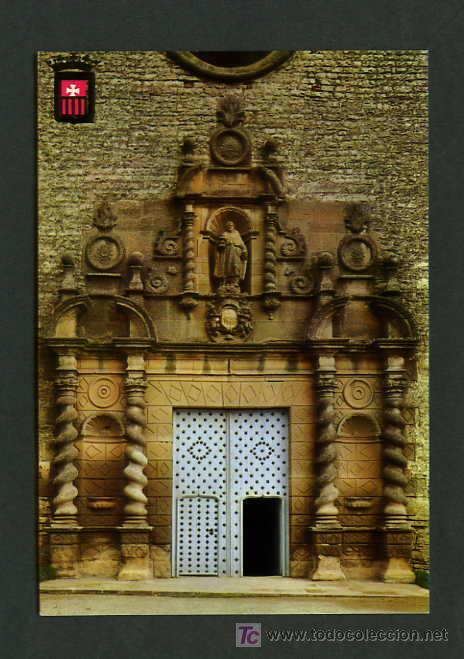 Postales: Sant Ramon. *Puerta principal del Santuario. Estilo barroco* Ed. Fisa n&ordm; 6329. Nueva.