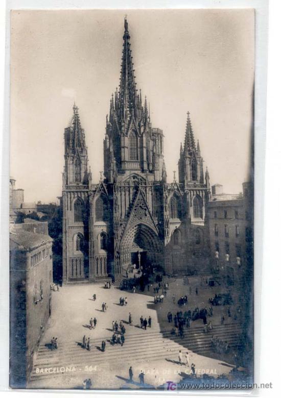 Postales: BARCELONA PLAZA DE LA CATEDRAL - Foto 1