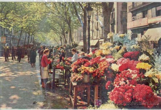 Postales: POSTAL BARCELONA RAMBLA DE LAS FLORES - Foto 1