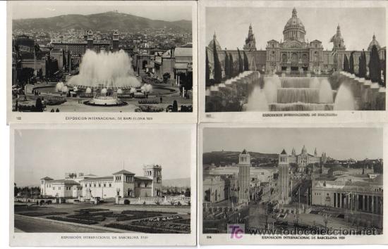 Postales: 4 POSTALES EXPOSICION INTERNACIONAL BARCELONA - Foto 1