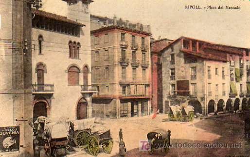 Postales: POSTAL RIPOLL - PLAZA DEL MERCADO - Foto 1