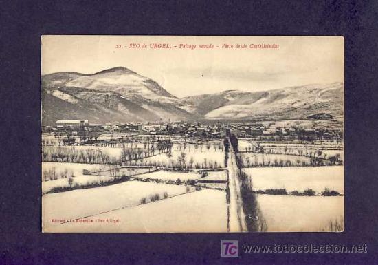 Postales: Postal de LA SEU D' URGELL (Lleida): Paisatge nevat (Ed.La Maravilla num.22)
