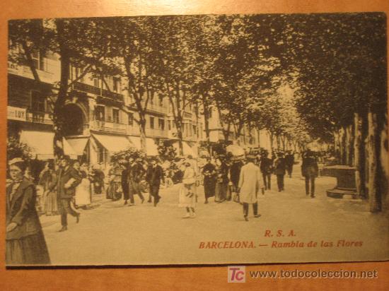 Postales: Barcelona -Rambla de la Flores - Foto 1