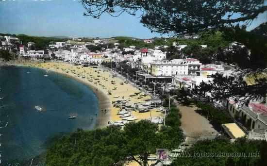 Postales: POSTAL DE PALAFRUGELL,   PLAYA DE LLAFRANCH   CIRCULADA - Foto 1