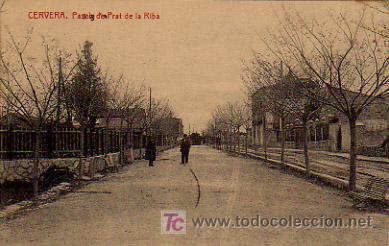 Postales: CERVERA. PASEO DE PRAT DE LA RIBA. LLEIDA - Foto 1