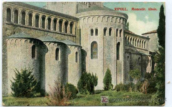 Postales: POSTAL DE RIPOLL, MONESTIR, ABSIS - Foto 1