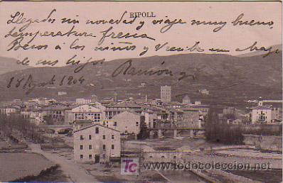 Postales: RIPOLL. CIRCULADA  1904. - Foto 1
