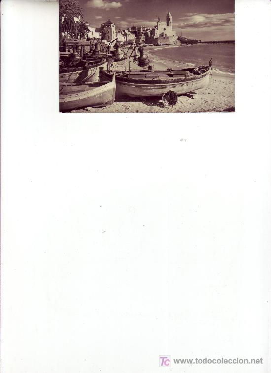 Postales: Sitges .Playa y barcos.Postal circulada. - Foto 1