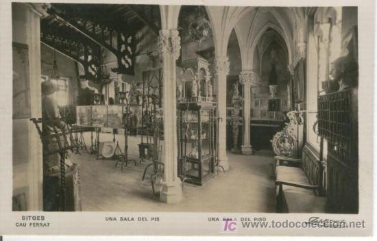 Postales: SITGES. CAU FERRAT. UNA SALA DEL PIS. - Foto 1